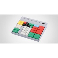 POS клавиатура Preh MSI 60, MSR, без ключа, цвет белый, USB, лазерная гравировка, раскладка SET10